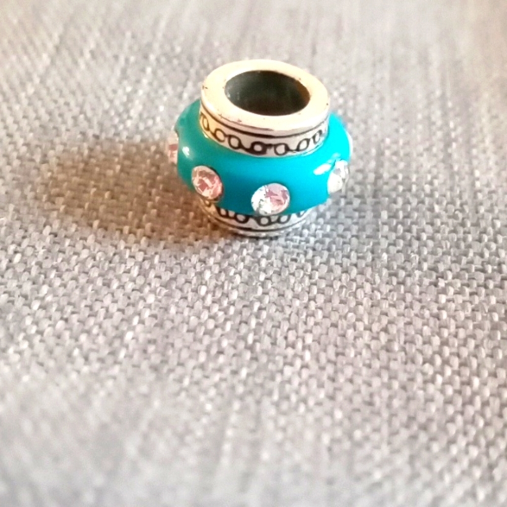 TEAL GREEN/BLUE BRIGHTON BEAD